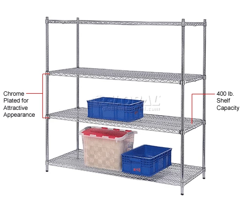 Nexel® E-Z Adjust Shelf 72x24 with Clips & 4 Hooks 21 Nexel® E-Z Adjust Shelf 72x24 with Clips & 4 Hooks - Image 21