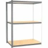 Global Industrial High Cap. Add-On Rack 60Wx24Dx84H 3 Levels Wood Deck 1300 Lb. Per Level GRY