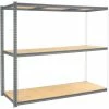 Global Industrial High Capacity Add-On Rack 96x48x60 Levels Wood Deck 800 Lb Per Level GRY