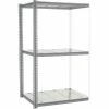 Global Industrial High Cap. Add-On Rack 48Wx48Dx60H 3 Levels Steel Deck 1500lb Per Level GRY