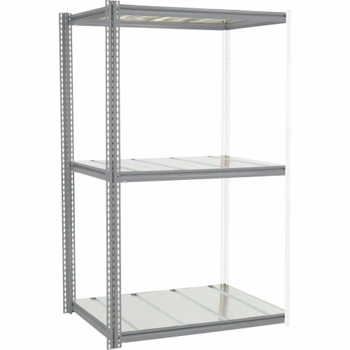 Global Industrial High Cap. Add-On Rack 48Wx48Dx60H 3 Levels Steel Deck 1500lb Per Level GRY 1 Global Industrial High Cap. Add-On Rack 48Wx48Dx60H 3 Levels Steel Deck 1500lb Per Level GRY