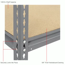 Global Industrial High Cap. Add-On Rack 48Wx24Dx60H 3 Levels Wood Deck 1500 Lb. Per Level GRY 31 Global Industrial High Cap. Add-On Rack 48Wx24Dx60H 3 Levels Wood Deck 1500 Lb. Per Level GRY -Shelving Sales Store 581034GYIN 2wco
