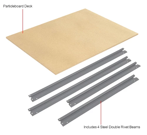 Global Industrial™ Additional Level For 48"W x 36"D High Capacity Rack Wood Deck - Gray 6 Global Industrial™ Additional Level For 48"W x 36"D High Capacity Rack Wood Deck - Gray - Image 6