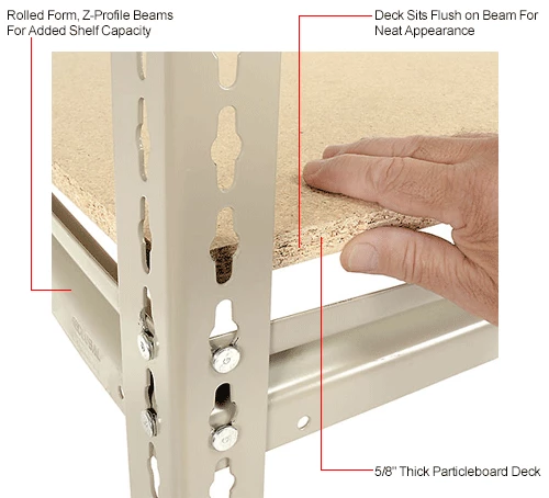 Global Industrial™ Additional Level For 48"W x 36"D High Capacity Rack Wood Deck - Tan 8 Global Industrial™ Additional Level For 48"W x 36"D High Capacity Rack Wood Deck - Tan - Image 8