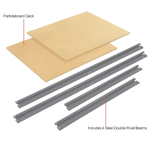 Global Industrial™ Additional Level For 60"W x 36"D High Capacity Rack Wood Deck - Gray 6 Global Industrial™ Additional Level For 60"W x 36"D High Capacity Rack Wood Deck - Gray - Image 6