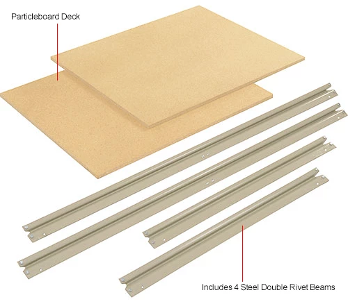Global Industrial™ Additional Level For 60"W x 36"D High Capacity Rack Wood Deck - Tan 6 Global Industrial™ Additional Level For 60"W x 36"D High Capacity Rack Wood Deck - Tan - Image 6