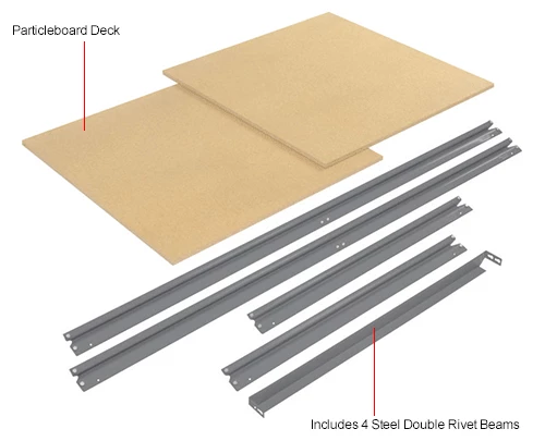 Global Industrial™ Additional Level For 72"W x 36"D High Capacity Rack Wood Deck - Gray 7 Global Industrial™ Additional Level For 72"W x 36"D High Capacity Rack Wood Deck - Gray - Image 7