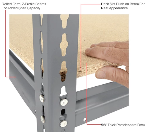 Global Industrial™ Additional Level For 72"W x 36"D High Capacity Rack Wood Deck - Gray 9 Global Industrial™ Additional Level For 72"W x 36"D High Capacity Rack Wood Deck - Gray - Image 9