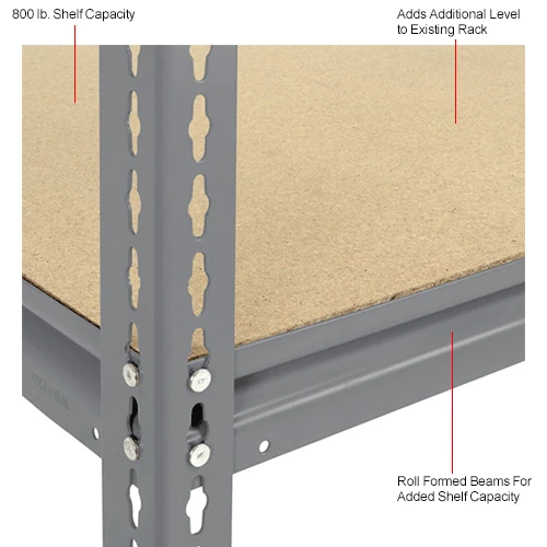 Global Industrial™ Additional Level For 96"W x 36"D High Capacity Rack Wood Deck - Gray 8 Global Industrial™ Additional Level For 96"W x 36"D High Capacity Rack Wood Deck - Gray - Image 8