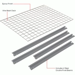 Global Industrial™ Additional Level For 48"W x 24"D High Capacity Rack Wire Deck - Gray -Shelving Sales Store 581094GYIN 1wco