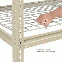 Global Industrial™ Additional Level For 72"W x 24"D High Capacity Rack Wire Deck - Tan -Shelving Sales Store 581100IN 3wco