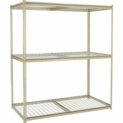 Global Industrial™ Additional Level For 72"W x 24"D High Capacity Rack Wire Deck - Tan -Shelving Sales Store 581101 05