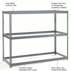 Global Industrial Wide Span Rack 72"Wx24"Dx84"H W/ 3 Shelves No Deck 750 Lb Capacity Per Level 15 Global Industrial Wide Span Rack 72"Wx24"Dx84"H W/ 3 Shelves No Deck 750 Lb Capacity Per Level -Shelving Sales Store 600216 1wcox 2