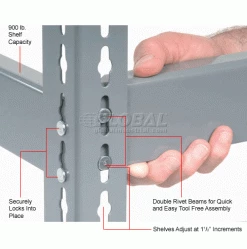 Global Industrial Wide Span Rack 72Wx24Dx84H, 3 Shelves No Deck 900 Lb Cap. Per Level, Gray 18 Global Industrial Wide Span Rack 72Wx24Dx84H, 3 Shelves No Deck 900 Lb Cap. Per Level, Gray -Shelving Sales Store 600230 2wco 1