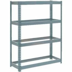 Global Industrial Extra Heavy Duty Shelving 48"W x 18"D x 60"H With 4 Shelves, No Deck, Gray