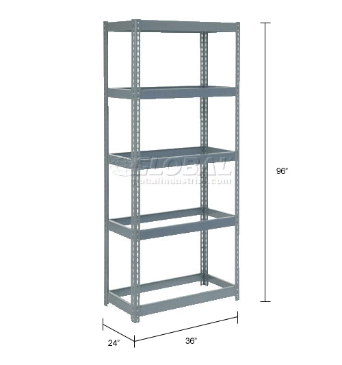Global Industrial™ Extra Heavy Duty Shelving 36"W x 24"D x 96"H With 5 Shelves, No Deck 15 Global Industrial™ Extra Heavy Duty Shelving 36"W x 24"D x 96"H With 5 Shelves, No Deck - Image 15