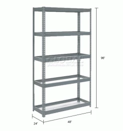Global Industrial™ Extra Heavy Duty Shelving 48"W x 24"D x 96"H With 5 Shelves, No Deck 30 Global Industrial™ Extra Heavy Duty Shelving 48"W x 24"D x 96"H With 5 Shelves, No Deck -Shelving Sales Store 601877H dim