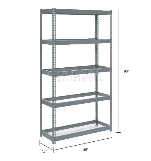 Global Industrial™ Extra Heavy Duty Shelving 48"W x 24"D x 96"H With 5 Shelves, No Deck 15 Global Industrial™ Extra Heavy Duty Shelving 48"W x 24"D x 96"H With 5 Shelves, No Deck - Image 15