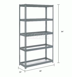 Global Industrial™ Extra Heavy Duty Shelving 48"W x 24"D x 84"H With 5 Shelves, No Deck 30 Global Industrial™ Extra Heavy Duty Shelving 48"W x 24"D x 84"H With 5 Shelves, No Deck -Shelving Sales Store 601877 dim