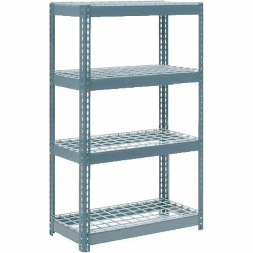 Global Industrial Extra Heavy Duty Shelving 36"W x 24"D x 72"H With 4 Shelves, Wire Deck, Gry 1 Global Industrial Extra Heavy Duty Shelving 36"W x 24"D x 72"H With 4 Shelves, Wire Deck, Gry