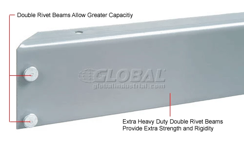 Global Industrial™ Additional Shelf Level Boltless 48"W x 24"D - Gray 9 Global Industrial™ Additional Shelf Level Boltless 48"W x 24"D - Gray - Image 9