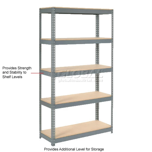 Global Industrial™ Additional Shelf Level Boltless Wood Deck 48"W x 24"D - Gray 9 Global Industrial™ Additional Shelf Level Boltless Wood Deck 48"W x 24"D - Gray - Image 9