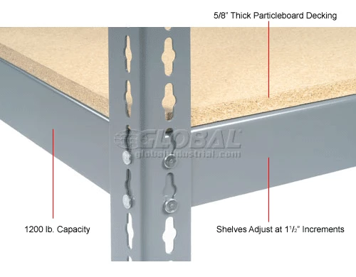 Global Industrial™ Additional Shelf Level Boltless Wood Deck 48"W x 24"D - Gray 11 Global Industrial™ Additional Shelf Level Boltless Wood Deck 48"W x 24"D - Gray - Image 11