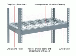 Global Industrial™ Additional Shelf Level Boltless Wire Deck 36"W x 12"D - Gray -Shelving Sales Store 601914 1wco