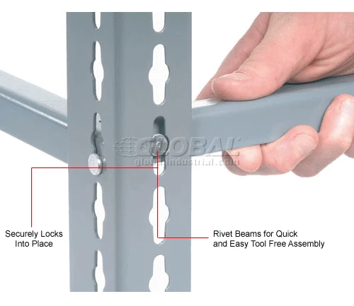 Global Industrial Additional Shelf Level Boltless Wood Deck 36"W x 24"L - Gray 9 Global Industrial Additional Shelf Level Boltless Wood Deck 36"W x 24"L - Gray - Image 9