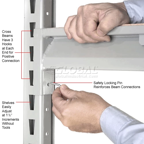 Global Industrial™ Record Storage Rack Starter 72"W x 18"D x 72"H 13 Global Industrial™ Record Storage Rack Starter 72"W x 18"D x 72"H - Image 13