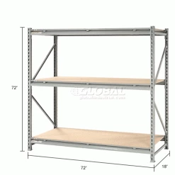 Global Industrial™ Record Storage Rack Starter 72"W x 18"D x 72"H 35 Global Industrial™ Record Storage Rack Starter 72"W x 18"D x 72"H -Shelving Sales Store 613131 dim