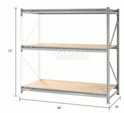 Global Industrial™ Record Storage Rack Add-On 96"W x 18"D x 72"H -Shelving Sales Store 613183 dim