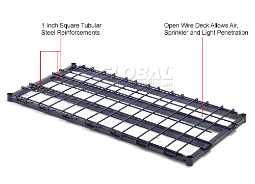 Nexel® Nexelon®, 4 Tier, Heavy Duty, Wire Shelving Starter Unit 60"W x 18"D x 74"H 14 Nexel® Nexelon®, 4 Tier, Heavy Duty, Wire Shelving Starter Unit 60"W x 18"D x 74"H - Image 14