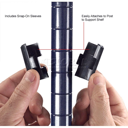 Nexel® Nexelon®, 4 Tier, Heavy Duty, Wire Shelving Starter Unit 60"W x 24"D x 63"H 15 Nexel® Nexelon®, 4 Tier, Heavy Duty, Wire Shelving Starter Unit 60"W x 24"D x 63"H - Image 15