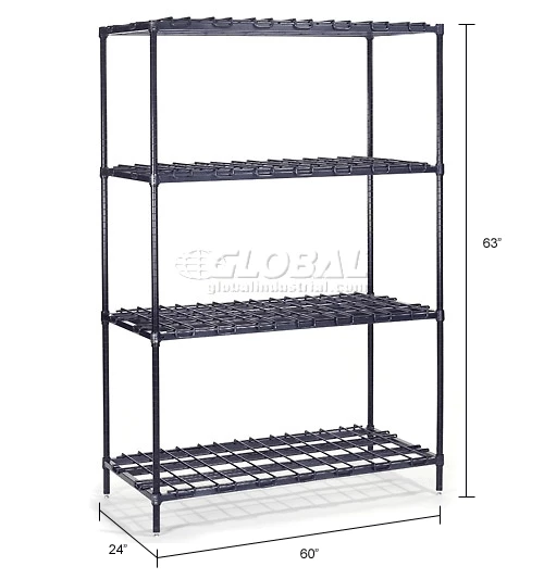 Nexel® Nexelon®, 4 Tier, Heavy Duty, Wire Shelving Starter Unit 60"W x 24"D x 63"H 18 Nexel® Nexelon®, 4 Tier, Heavy Duty, Wire Shelving Starter Unit 60"W x 24"D x 63"H - Image 18