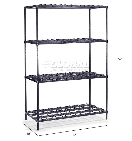 Nexel® Nexelon®, 4 Tier, Heavy Duty, Wire Shelving Starter Unit 36"W x 18"D x 74"H 18 Nexel® Nexelon®, 4 Tier, Heavy Duty, Wire Shelving Starter Unit 36"W x 18"D x 74"H - Image 18