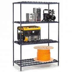 Nexel® Nexelon®, 4 Tier, Heavy Duty, Wire Shelving Starter Unit 60"W x 24"D x 74"H
