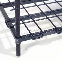 Nexel® Nexelon®, 4 Tier, Heavy Duty, Wire Shelving Starter Unit 24"W x 18"D x 63"H -Shelving Sales Store 653260N 04 12