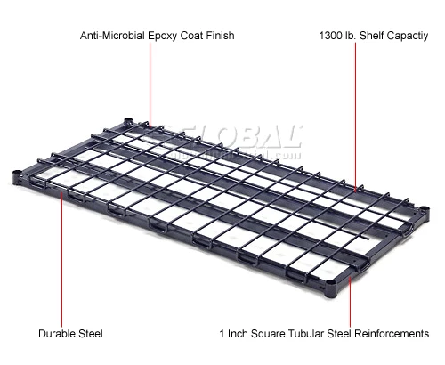 Nexelon® DS1848N Heavy Duty Wire Shelf 48"W x 18"D 6 Nexelon® DS1848N Heavy Duty Wire Shelf 48"W x 18"D - Image 6