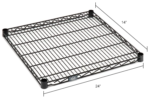 Nexel® S1424B Black Epoxy Wire Shelf 24"W x 14"D 7 Nexel® S1424B Black Epoxy Wire Shelf 24"W x 14"D - Image 7