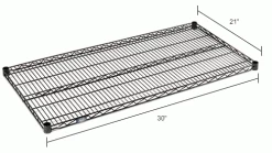 Nexel® S2130B Black Epoxy Wire Shelf 30"W x 21"D 13 Nexel® S2130B Black Epoxy Wire Shelf 30"W x 21"D -Shelving Sales Store 711080IN dim