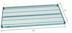 Nexel® S2154G Poly-Green® Epoxy Wire Shelf 54"W x 21"D 11 Nexel® S2154G Poly-Green® Epoxy Wire Shelf 54"W x 21"D -Shelving Sales Store 711100IN dim