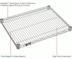 Nexel® S3648EP Nexelate® Wire Shelf 48"W x 36"D 8 Nexel® S3648EP Nexelate® Wire Shelf 48"W x 36"D -Shelving Sales Store 711131IN 1wco