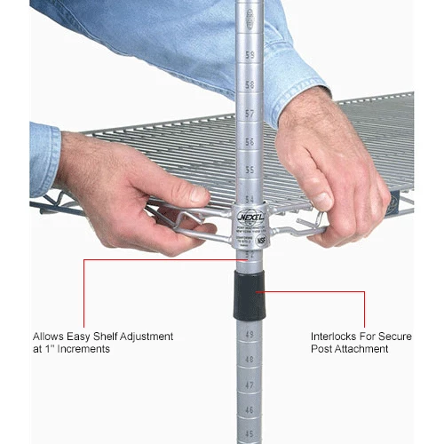 Nexel® S3648EP Nexelate® Wire Shelf 48"W x 36"D 4 Nexel® S3648EP Nexelate® Wire Shelf 48"W x 36"D - Image 4