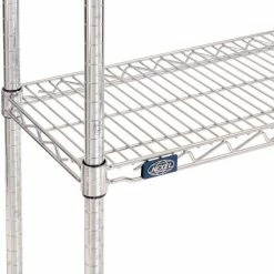Nexel® Chrome, 4 Tier, Wire Shelving Starter Unit, 48"W x 12"D x 86"H -Shelving Sales Store 711198 04 1