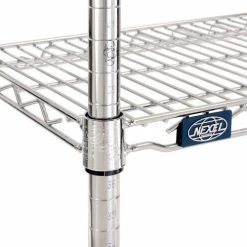 Nexel® Chrome, 4 Tier, Wire Shelving Starter Unit, 48"W x 12"D x 86"H -Shelving Sales Store 711198 05 1