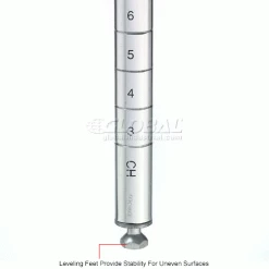 Nexel® P80S Stainless Steel Post 80"H - 4 Pack 17 Nexel® P80S Stainless Steel Post 80"H - 4 Pack -Shelving Sales Store 711218IN 3wco