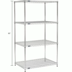 Nexel® P80S Stainless Steel Post 80"H - 4 Pack 18 Nexel® P80S Stainless Steel Post 80"H - 4 Pack -Shelving Sales Store 711218IN dim