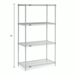 Nexel® P96C Chrome Post 96"H - 4 Pack -Shelving Sales Store 711223IN dim