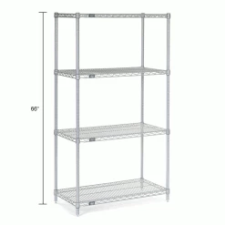 Nexel® P66C Chrome Post 66"H - 4 Pack 16 Nexel® P66C Chrome Post 66"H - 4 Pack -Shelving Sales Store 711224IN dim